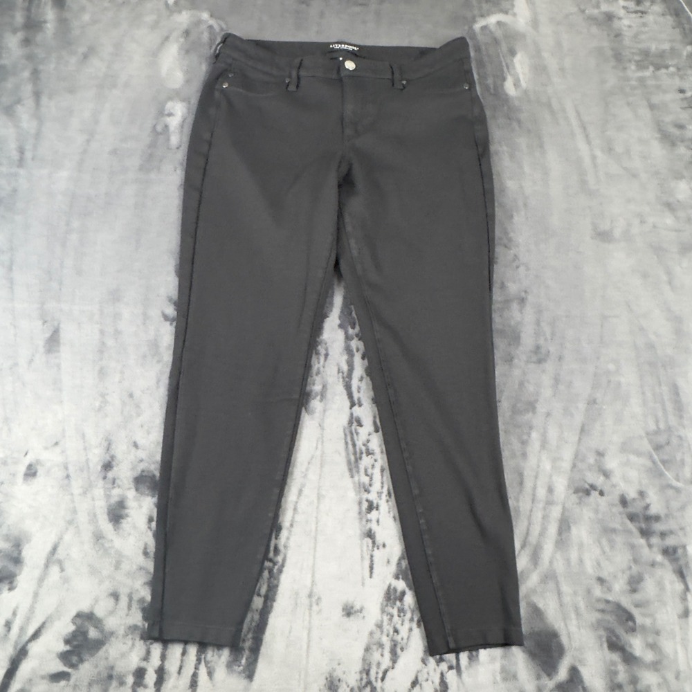 Liverpool Pants Womens 10/30 Black Stretch Five Pocket Slim Trousers